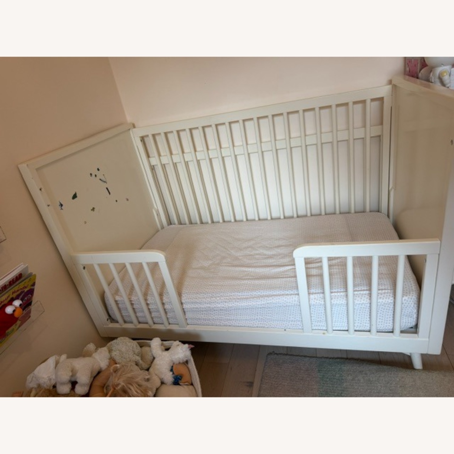 Pottery Barn Kids Mid-Century White Wood Crib - image-2