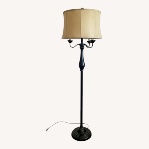 Used Dark Brown Metal Floor Lamp for sale on AptDeco