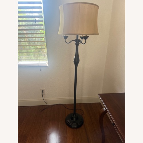 Used Dark Brown Metal Floor Lamp for sale on AptDeco