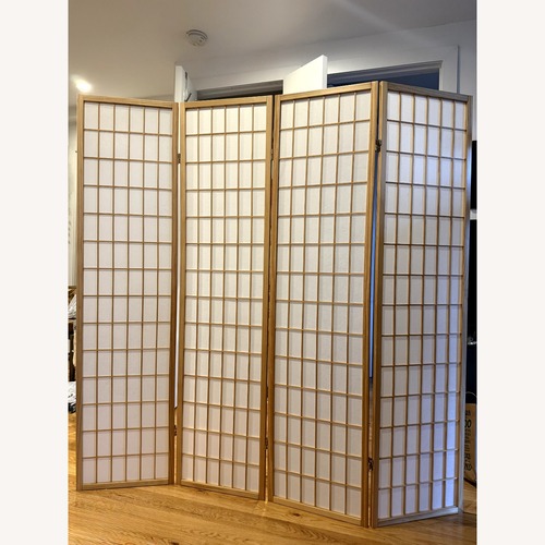 Used Legacy Decors Natural Wood Room Divider for sale on AptDeco