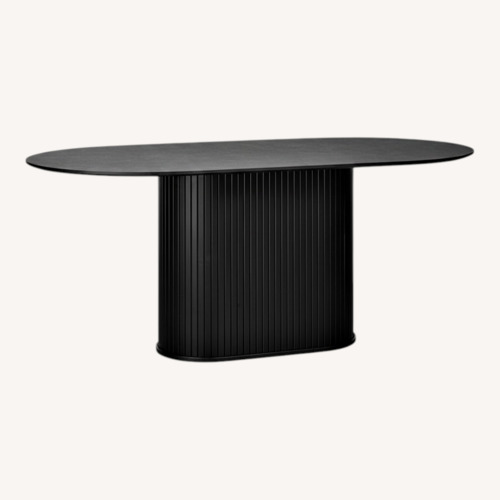 Used Black Wood Dining Table for sale on AptDeco