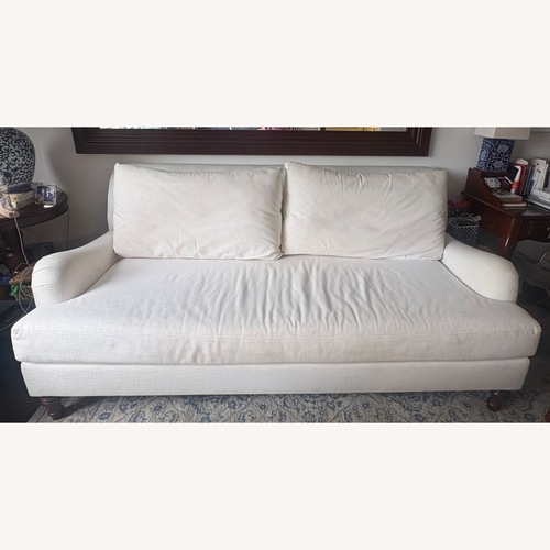 Used Pottery Barn Carlisle White Cotton 3+ Seater Sofa for sale on AptDeco