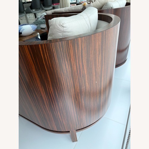Used Pair of Unique Art Deco Curved Back Chairs for sale on AptDeco