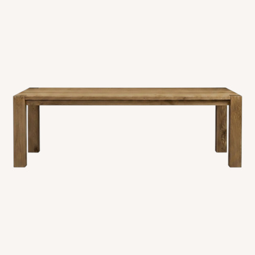 Used Crate & Barrel Solid Oak Dining Table & Bench for sale on AptDeco