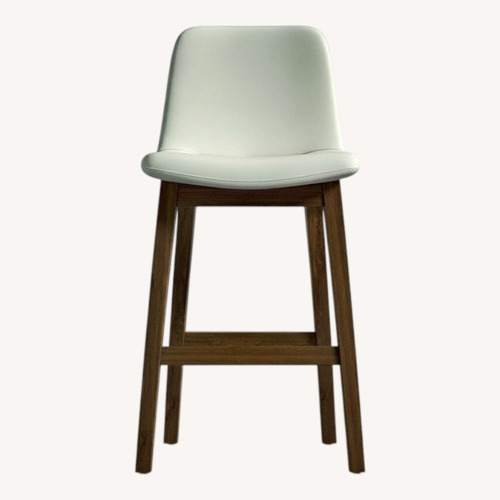 Used Rove Concepts Aubrey White Wood Stool for sale on AptDeco