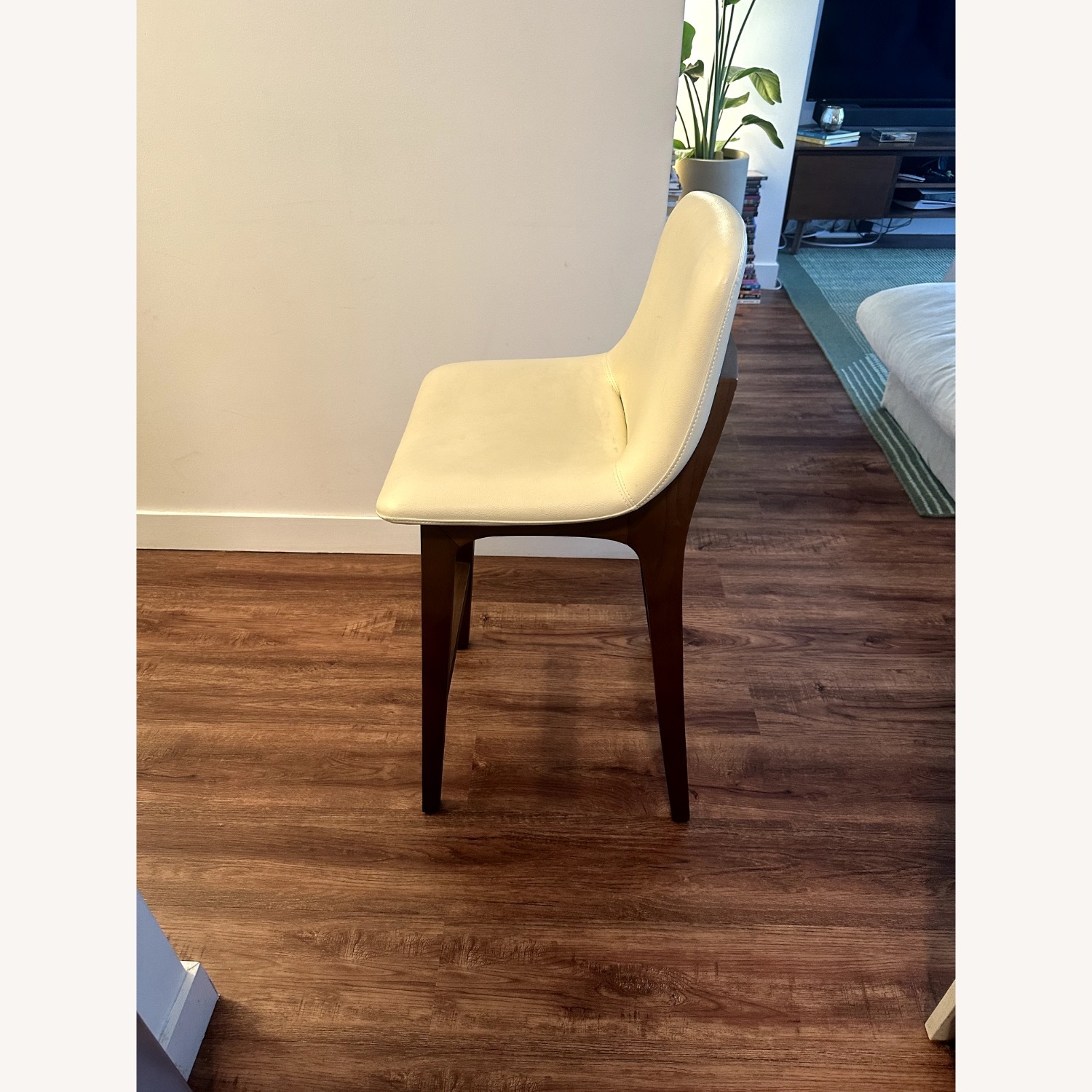 Rove Concepts Aubrey White Wood Stool - image-5