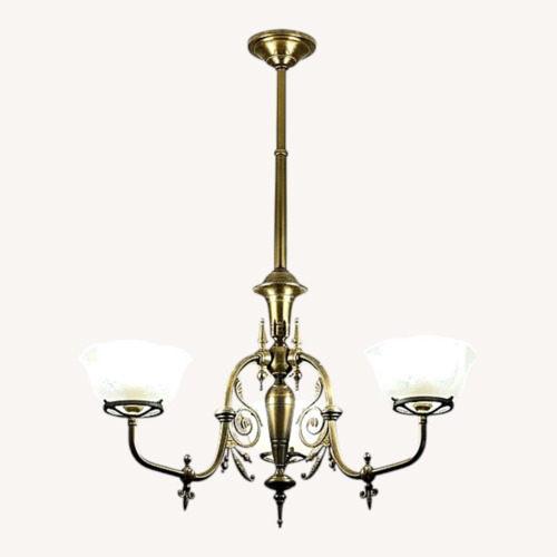 Used Antique Brass Chandelier for sale on AptDeco