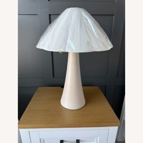 Used Mitzi Alana Antique Brass/Ceramic Table Lamp for sale on AptDeco