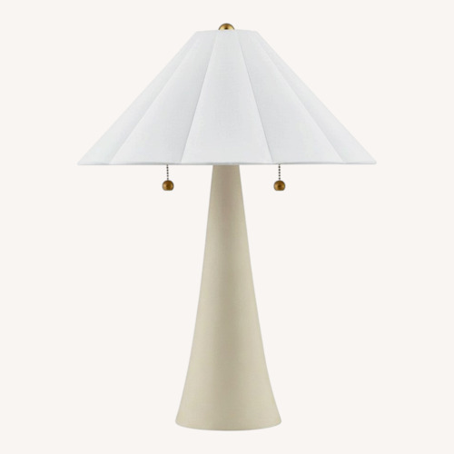 Used Mitzi Alana Antique Brass/Ceramic Table Lamp for sale on AptDeco