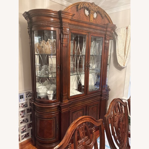 Used 2piece Cherry Wood Hutch for sale on AptDeco