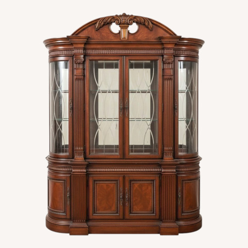 Used 2piece Cherry Wood Hutch for sale on AptDeco