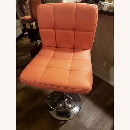 Used Magshion Pink Faux Leather Stools for sale on AptDeco