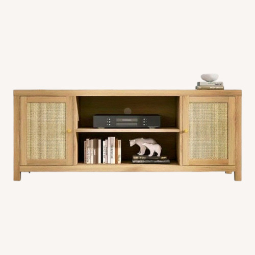 Used Jocoevol Rattan TV Stand for sale on AptDeco