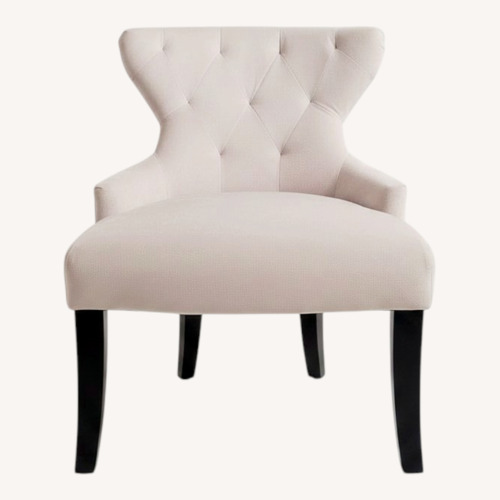 Used Natural Velvet Accent Chair for sale on AptDeco