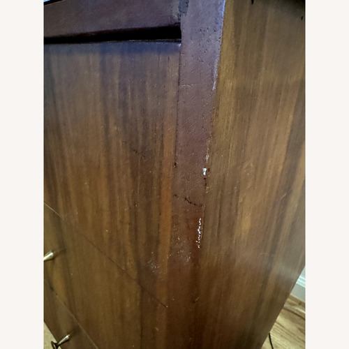 Used Vintage/Antique Finds Dark Brown Wood Desk for sale on AptDeco