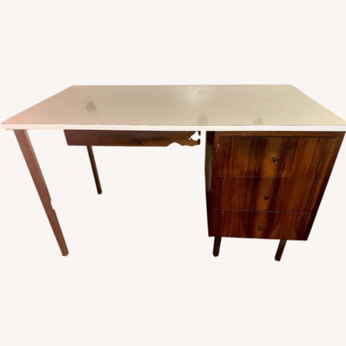 Used Vintage/Antique Finds Dark Brown Wood Desk for sale on AptDeco