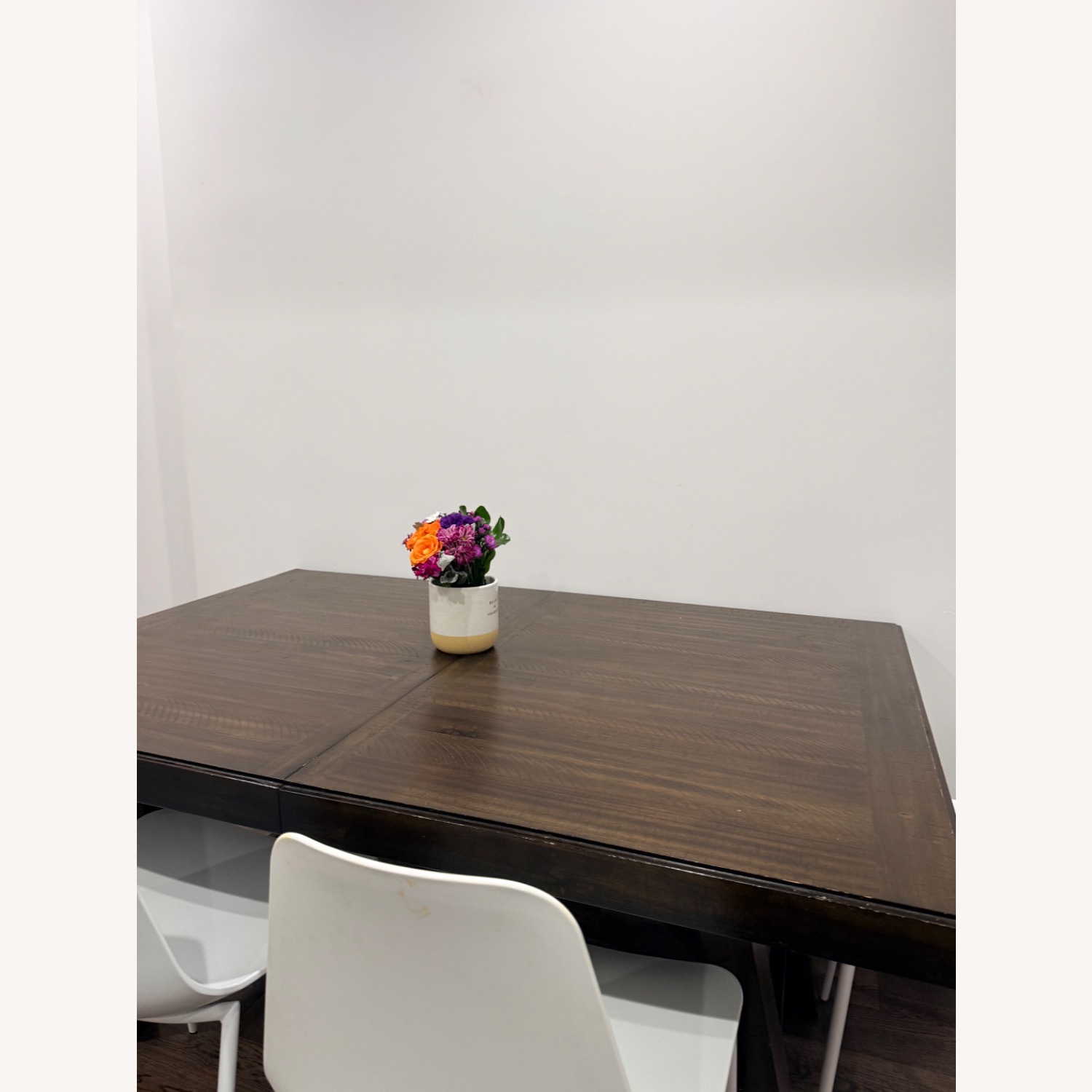 Raymour & Flanigan Dark Brown Wood Dining Table - image-3