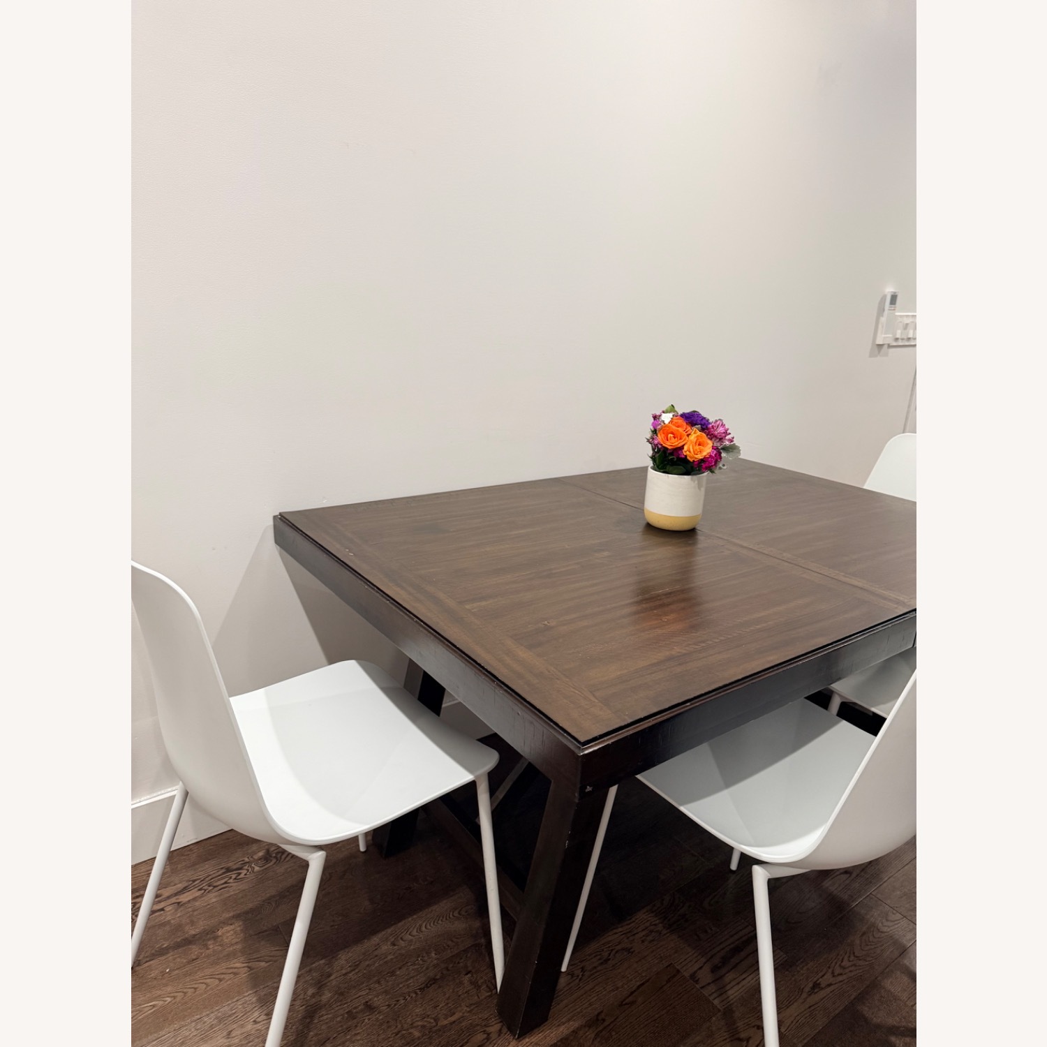 Raymour & Flanigan Dark Brown Wood Dining Table - image-6