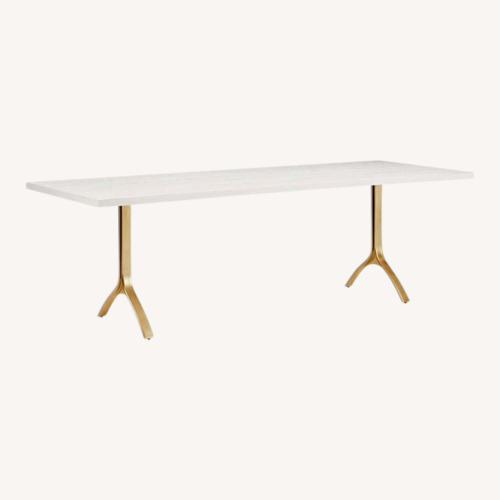 Used West Elm Avery Wishbone Wood Dining Table for sale on AptDeco