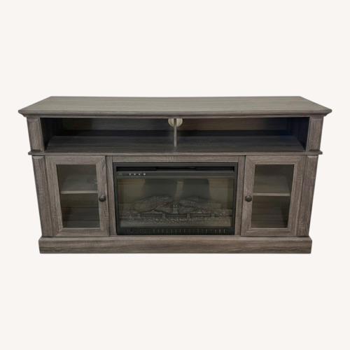 Used Console Table With Electric Fireplace for sale on AptDeco