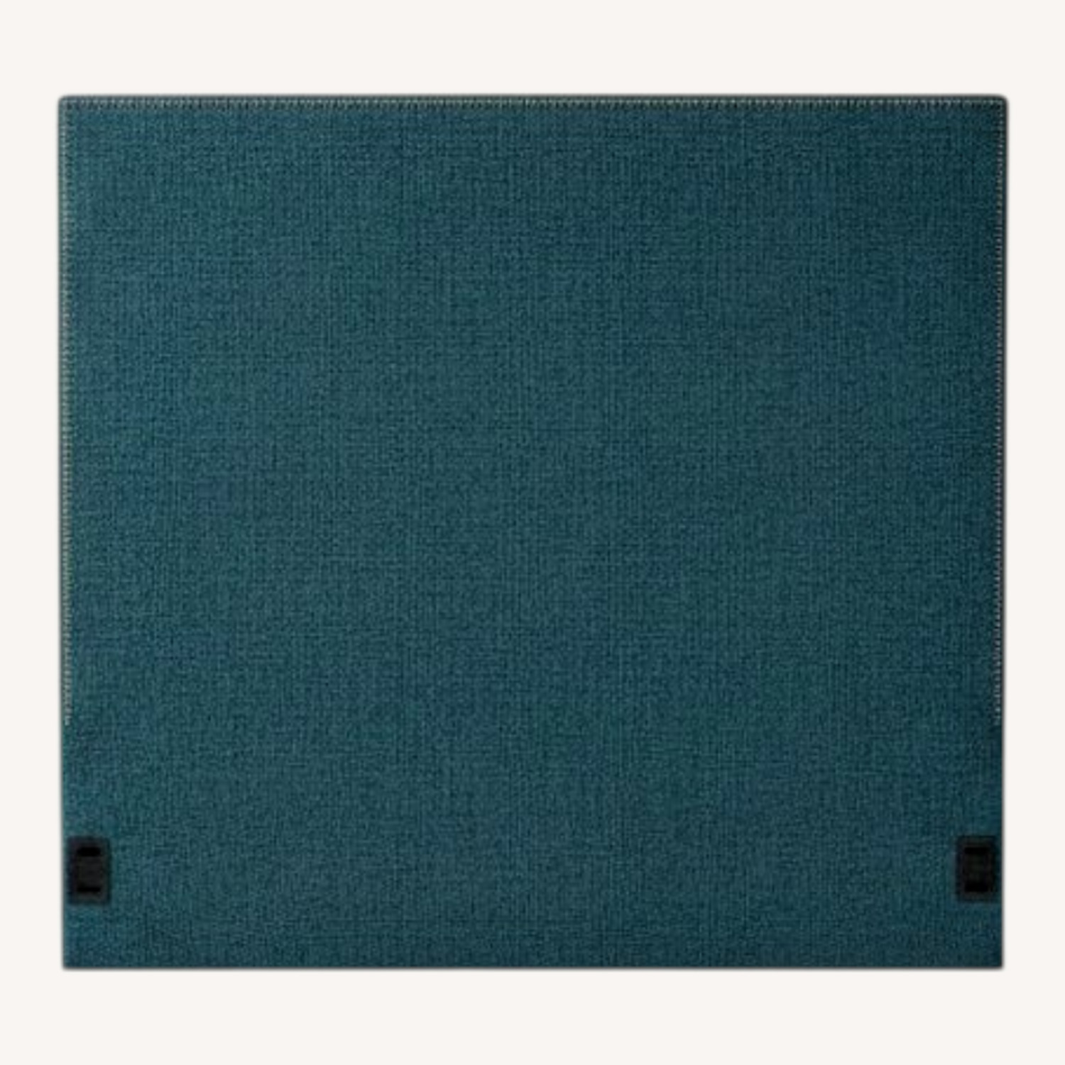 West Elm Blue Velvet Queen Bed - image-0
