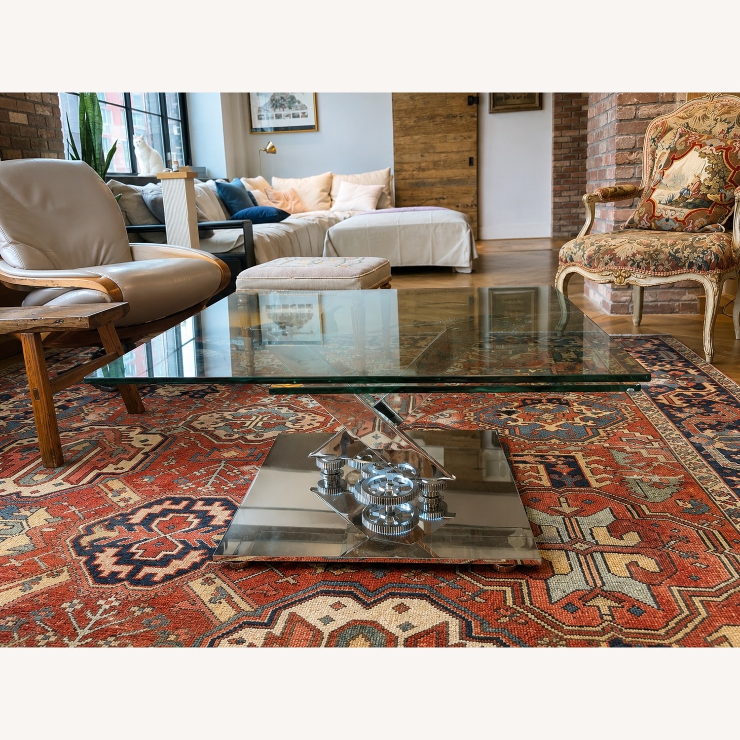 Roche Bobois Transparent Glass Coffee Table - image-3