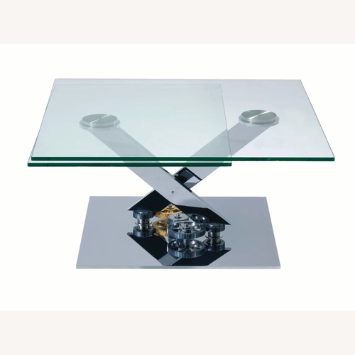 Used Roche Bobois Transparent Glass Coffee Table for sale on AptDeco
