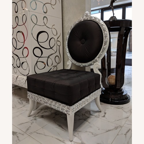 Used Black Wood Accent Chair for sale on AptDeco