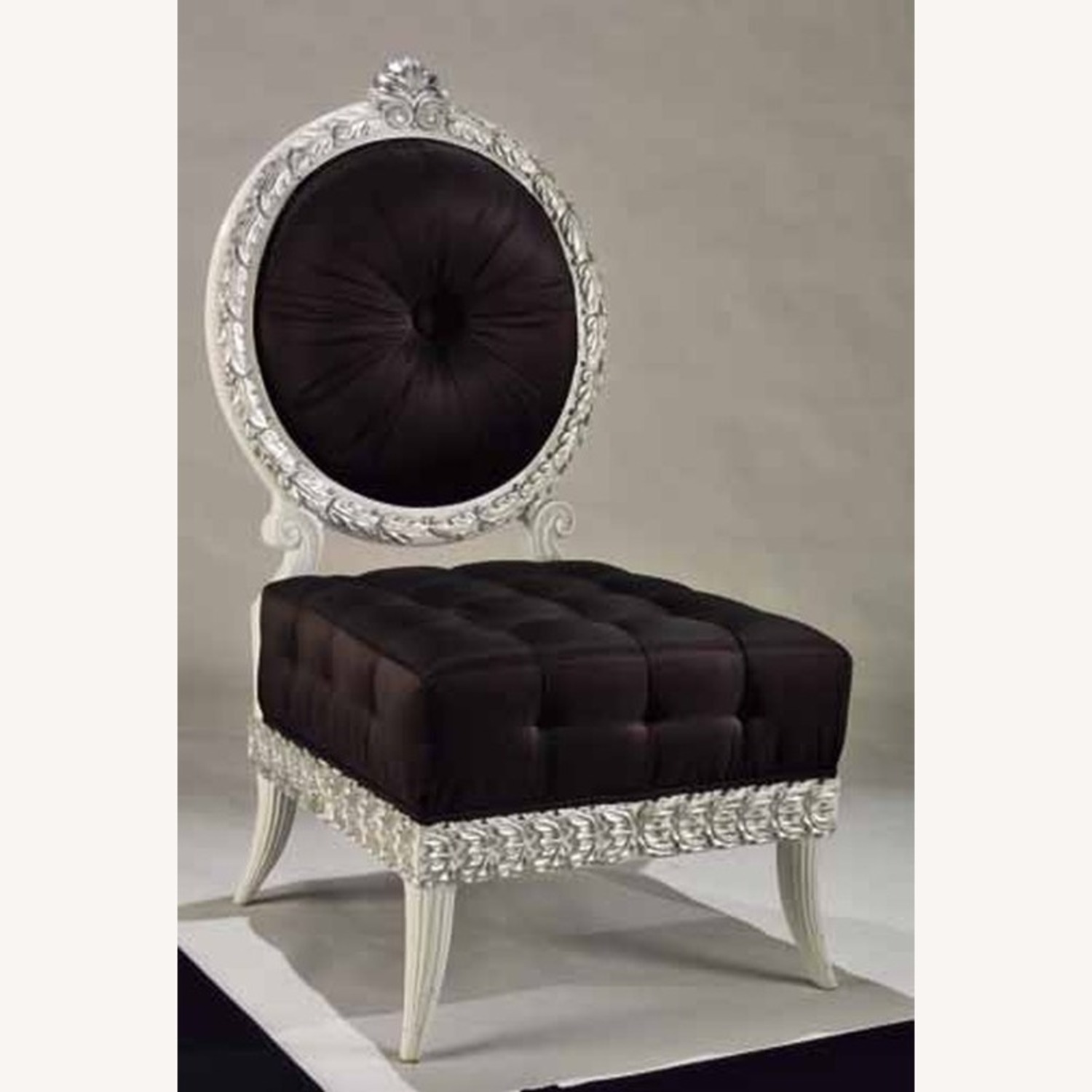 Black Wood Accent Chair - image-2