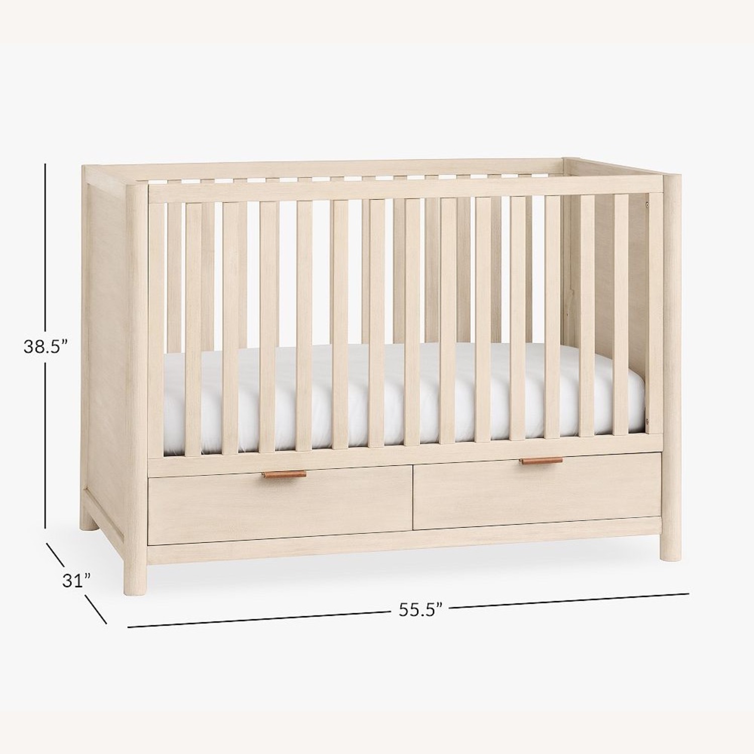 Pottery Barn Kids Coronado Light Brown Wood Crib - image-3