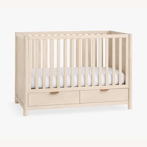 Used Pottery Barn Kids Coronado Light Brown Wood Crib for sale on AptDeco