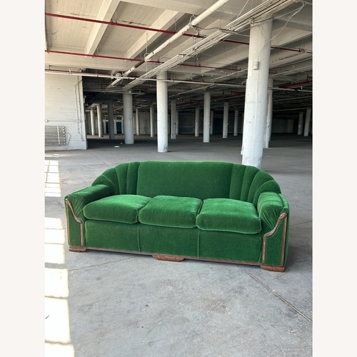 Used Vintage/Antique Finds Green Velvet 3+ Seater Sofa for sale on AptDeco