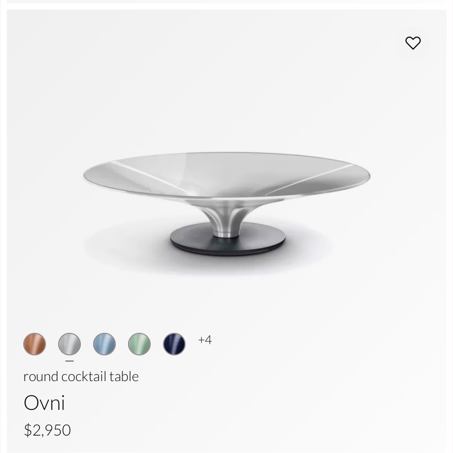 Roche Bobois OVNI Silver Table  - image-4