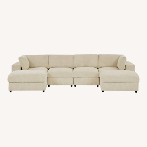Used Wayfair Natural Fabric 3+ Piece Sectional for sale on AptDeco