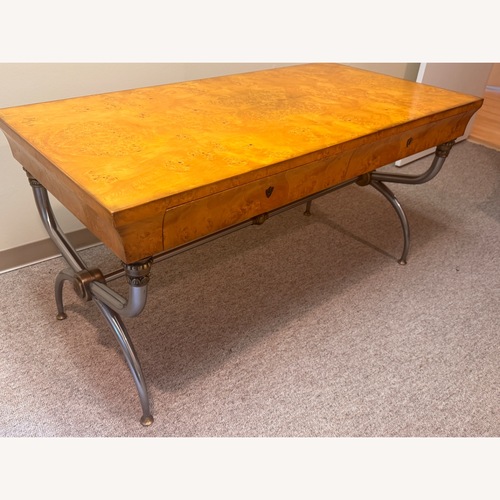 Used Madison Jansen Neoclassical Burlwood Desk for sale on AptDeco