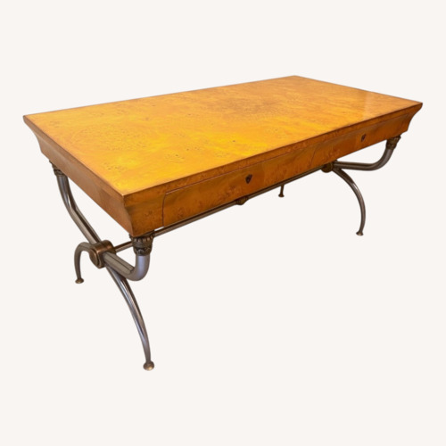Used Madison Jansen Neoclassical Burlwood Desk for sale on AptDeco