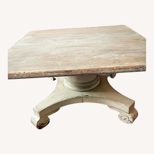 Used Vintage Offwhite Washed Coffee Table for sale on AptDeco