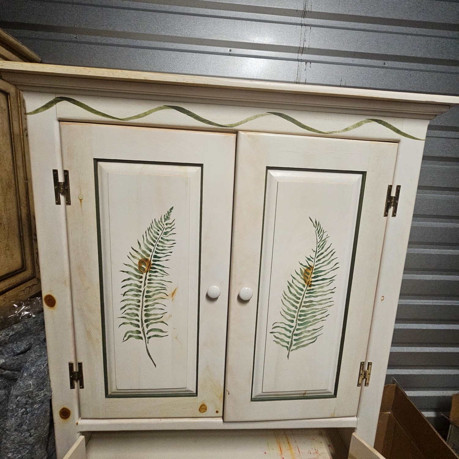 Vintage/Antique Finds Wood Armoire - image-2