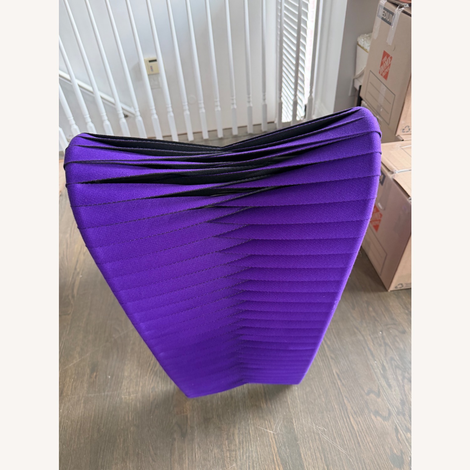 Phillips Collection Seat Belt Purple Upholstered Side Dining Chair - image-4