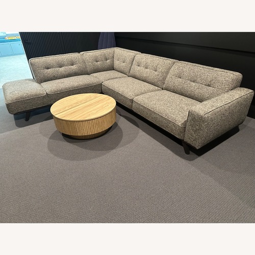 Used Modern Gray L-Shaped Sectional Sofa with Chaise for sale on AptDeco