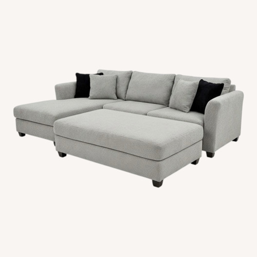 Used Jordan's Furniture Fairbanks 2 Piece Sectional with Ottoman for sale on AptDeco