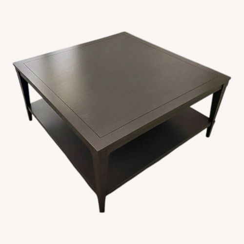 Used Crate & Barrel Dark Gray Wood Coffee Table for sale on AptDeco
