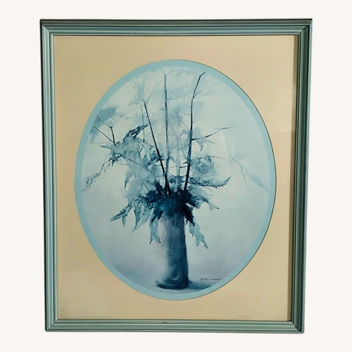 Used Framed Water Color Floral Print By G. Giuliani for sale on AptDeco