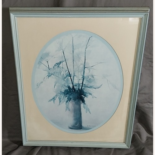 Used Framed Water Color Floral Print By G. Giuliani for sale on AptDeco