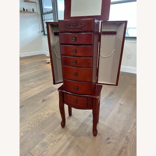 Used Vintage/Antique Finds Dark Brown Wood Chest for sale on AptDeco