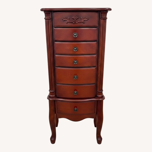 Used Vintage/Antique Finds Dark Brown Wood Chest for sale on AptDeco