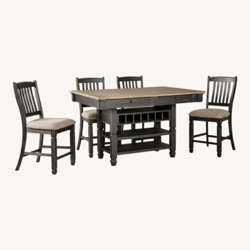 Used Dark Brown Wood Dining Set for sale on AptDeco