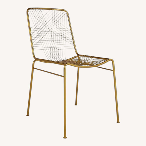 Used CB2 Alpha Brass Metal Chair for sale on AptDeco