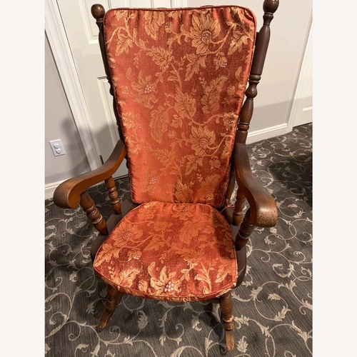Used Vintage/Antique Finds Dark Brown Wood Armchair for sale on AptDeco