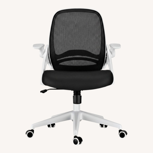 Used Hbada Black and White Fabric Office Chair for sale on AptDeco